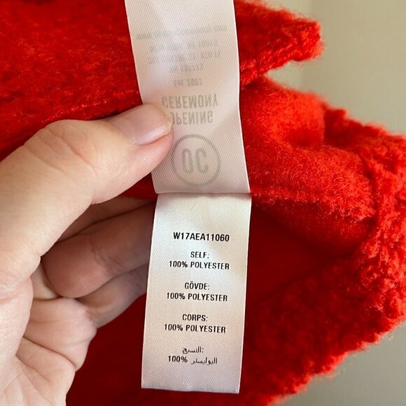 Opening Ceremony Boucle Toggle Coat Jewel Red NWT Size 6 - Picture 8 of 10
